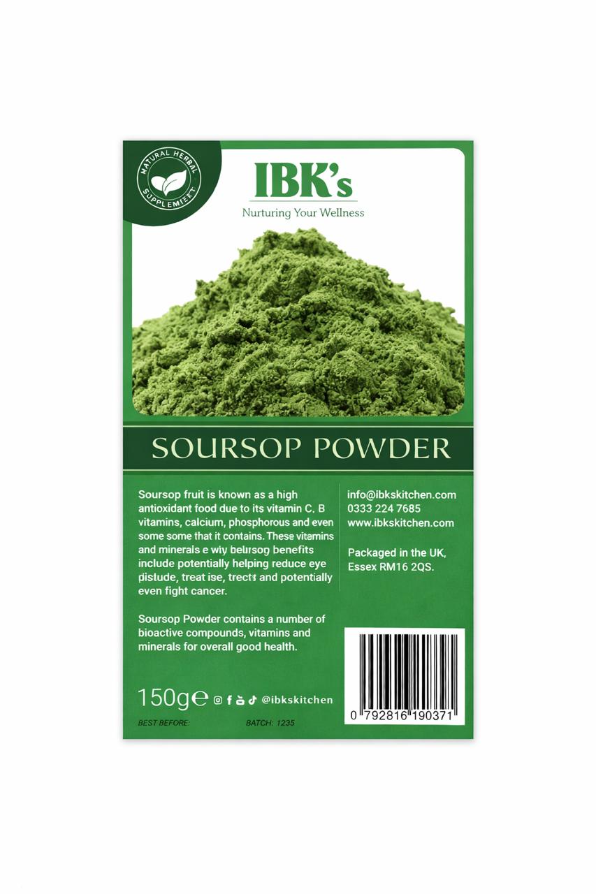 IBKβs Kitchen Soursop Powder β Tropical Fruit Powder for Smoothies & Drinks | UK